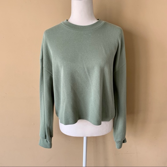 SHEIN Tops - Shein Medium Green Sweatshirt